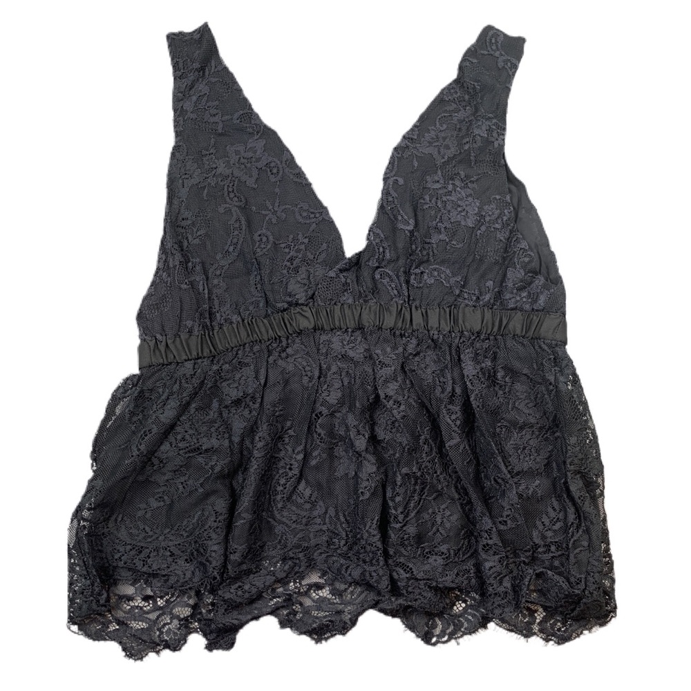 NWT Free People Chante Lace Tank in Black - Picture 5 of 9